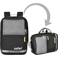 Safari Sirius Two Way Laptop Backpack Cum Satchel (SIRIUS19CBBLK)