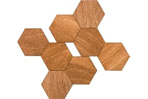 Wood You Buy Trä Kylskåpsmagneter, Sexkantiga, Brun Stor, 8 st