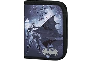 Baagl Federmäppchen für Jungen - Schüleretui, Federtasche, Federmappe für Schreibwaren - Etui, Federpenal, Schulmäppchen (Batman Storm)