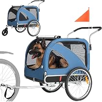 Fiximaster Hundeanhänger 2-in-1 für Fahrrad & Jogger (Blue#1),bis 40 kg