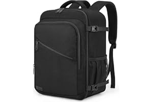 VSNOON for NEW Ryanair Cabin Bags 40x30x20 Underseat, 25L Travel Backpack Hand Luggage Carry-on Airplanes Flight Bag, 40x30x20 Cabin Bag for Travelling Casual Daypack for Ryan Wizz Air, Black
