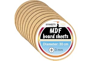 Creative Deco 10 x Cirkulär MDF Skiva