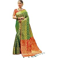 EthnicJunction Women's Art Silk Saree With Blouse Piece