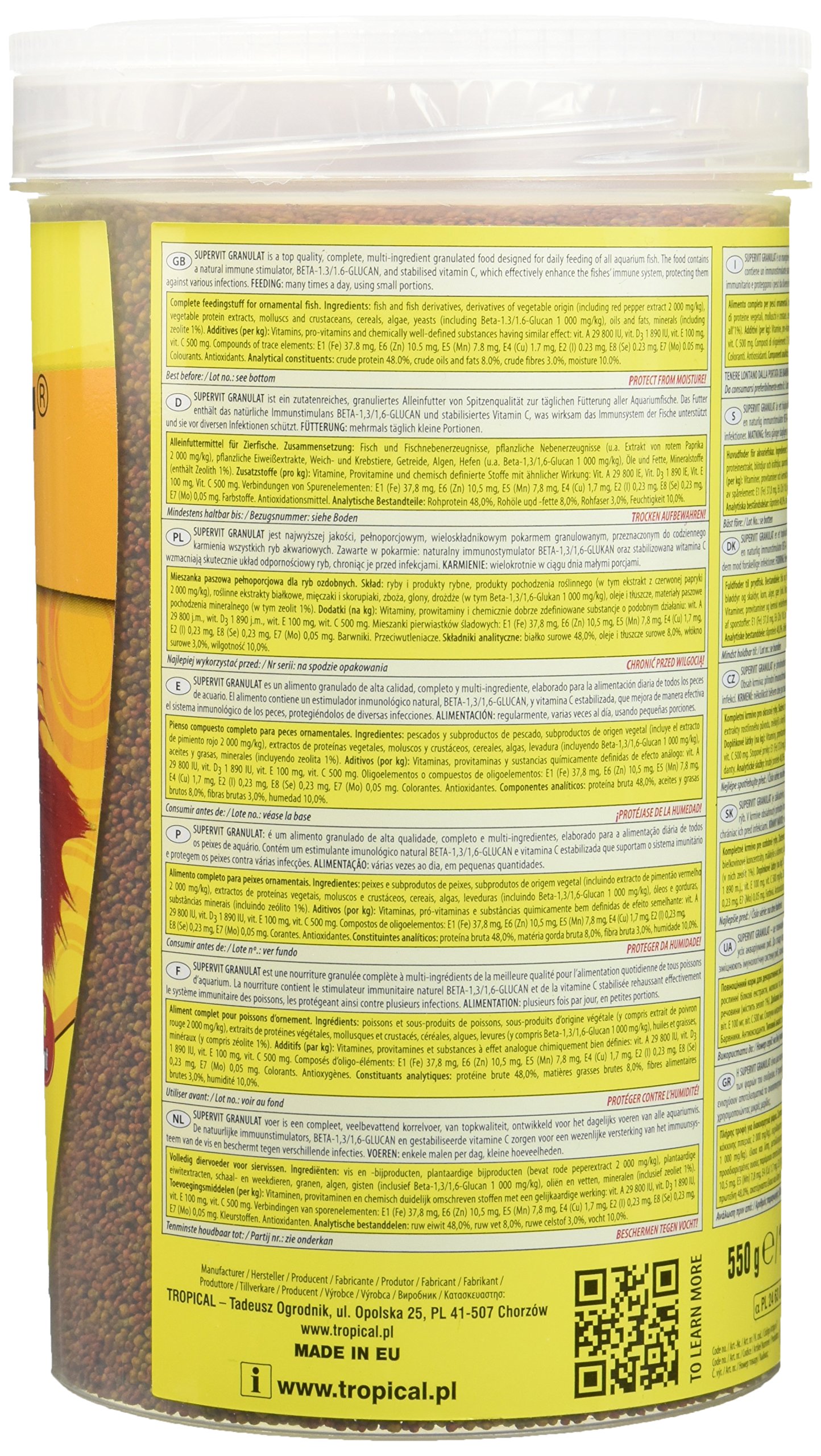 Tropical Tadeusz Ogrodnik SUPERVIT GRANULAT gr.550