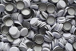 DEKOHELDEN24 Capsules ungestanzt Ø 26 mm avec joint pour bouteilles standard en plastique, Blanc, 1000 Stück Kronkorken