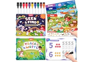 JoyCat Preschool Learning Activities Set (2 Pack) – Seek & Find Game Books and Letters Numbers Handwriting Practice Tracing Workbooks for Toddlers & Kids, Birthday Gifts for Girls and Boys Ages 3-5