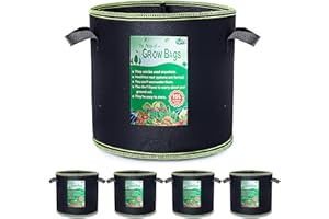 Growerz GrowPotz Pflanzbeutel, rund, 15 l, 5 Stück