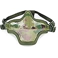 Tactical Mask Half Face Low Carbon Steel Wire Warrior Mask Protect Solid Mask For Game Field CS Tactical Equipment