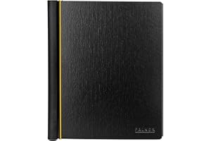 FALKEN Original Falken Gloria Pure Chorus Folder with Ergonomic Handle Extremely Light Made of High-Quality Cardboard with Elegant Embossing 6 Elastic Straps 2 Transparent Pockets Inside DIN A4 Music