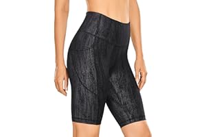 CRZ YOGA Mujer Pantalones Cortos Entrenamiento para Yoga Mallas para Correr con Bolsillos -25 cm
