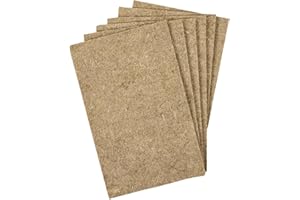 La Cordeline Lot 6 Tapis Litière Chanvre Naturel 25 x 40 cm 1000g/m² - Fond de cage pour Rongeurs, lapins, hamster…