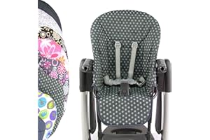BAMBINIWELT Funda de cojín de repuesto para Peg Perego Tatamia (estrellas gris oscuro) XX