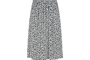 KK Fashion Lines Ladies/Womens Summer Floral Print Skirt, Light Weight Soft Viscose Fabric, Elasticated Waist, 27" Length