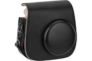 RHCOM Mini Camera Case Compatible with Mini 11 Instant Film Camera Premium PU Leather with Adjustable and Removable Shoulder Strap (Black)