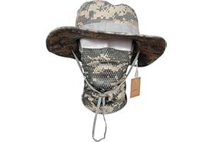 QMFIVE Tactical Boonie Hat, Sombrero Redondeado de Camuflaje Pescador Sun Protection Cap para Outdoor Climb Camping