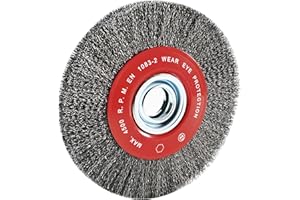 Leman 06429 Brosse métallique en Acier ondulé Ø 200 mm