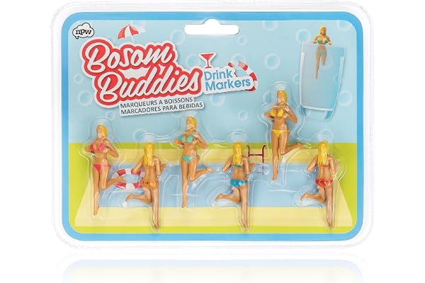 npw -USA Water Into Wine, cocktailmarkerare (set med 6) Bosom Buddies