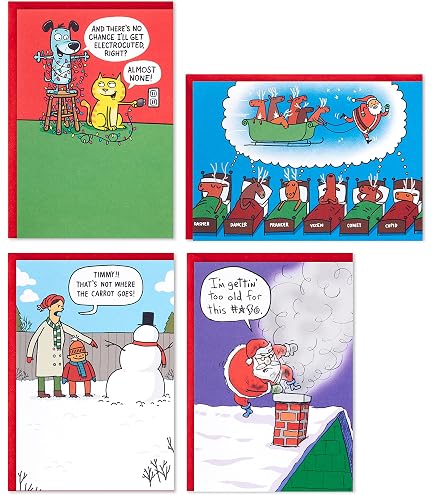 BIGLIETTI DI NATALE Multipack 10 Divertenti Biglietti Di Natale