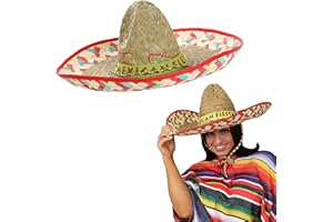 I LOVE FANCY DRESS LTD ILOVEFANCYDRESS - Sombrero de paja, accesorio para fiesta de fiesta de México, ideal para hombres y mujeres