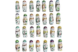 CAPTAIN PLAY Decoration Noel Interieur, 30 Bonhommes de Neige en Chocolat, 210g en emballage individuel