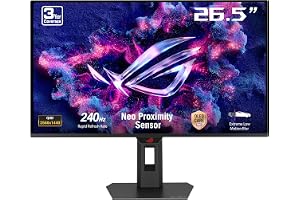 ASUS ROG Strix OLED XG27AQDMES is a 26.5-inch, 240Hz QHD gaming monitor, panel, ROG Care Pro suite,Anti-Flicker - Black