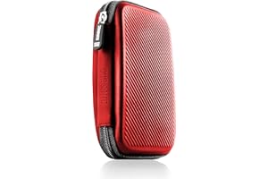 Duronic Custodia per disco rigido HDC2/RD, in EVA, portatile, per cavi esterni e hardrive | leggera e protettiva | adatta per WE/Western, Toshiba, Buffalo, Hitachi, Seagate, Samsung