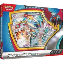 pokémon trading card game roaring moon ex box Pokémon TCG: Roaring Moon ex Box (1 Foil Promo Card, 1 Oversize Foil Card &  4 Booster Packs) : Amazon.co.uk: Toys & Games