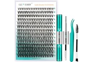 GEMERRY Franskluster DIY-förlängningsset, 280 stycken 30D | Franslim & förseglande set för fransförlängning, DIY‑set med franskluster, lim för individuella fransar för hemmabruk