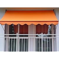 Angerer Klemmmarkise PE-Gewebe Uni, Orange, 150 cm