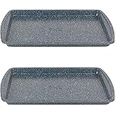 Russell Hobbs Nightfall Stone Baking Trays - Set of 2, 38cm Non-Stick Oven Tray, Lightweight, Oven Sheet for Biscuits, Cookie