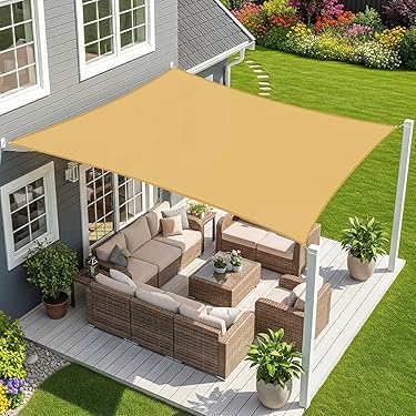 Zonnescherm Zeil 130 x 240 cm Weerbestendige Uv-Bescherming