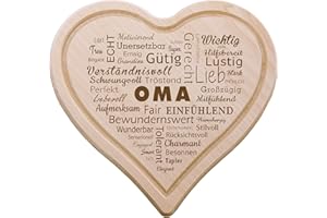 Spruchreif PREMIUM QUALITÄT 100% EMOTIONAL Planche à petitdéjeuner en forme de cœur Planche à pain avec gravure Planche en bois en forme de cœur Cadeau pour les parents Cadeau pour maman