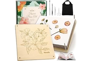 Aboofx Large Flower Press, Craft Kits 11"x11"(28x28 cm) 10 Layers Wooden Flower Pressing Kit for Pressed Flowers Plant Art Crafts Adults, Preservation for Bookmark Frame Wedding Flowers Drying