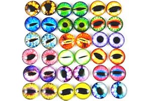 Surtido de cristales cabujones redondos Julie Wang con diseño de ojo de dragón para hacer muñecas o bisutería, 15 mm