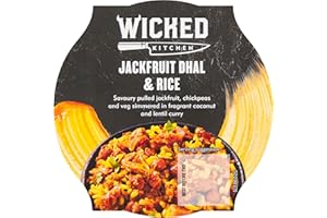 Wicked Kitchen Ready to Eat Meals, Jackfruit Dhal & Rice 300g Pot, Microwavable, Plant-Based, Dairy-Free, Instant Meal