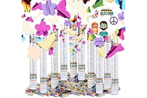 Relaxdays 10x Lanceur de confettis Fleur Papillons 40 cm cotillons noël décoration Papillons