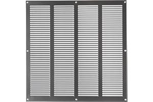 LIRAST 400x400mm / 16x16 inch Galvanised Metal Ventilation Grille - Air Vent Cover with Insect Mesh