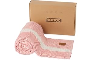 nottoc Tagesdecke Einzelbett Korallen 100% Baumwolle Sofadecke Bettüberwurf Couchbezug Wendedecke 150x200 cm