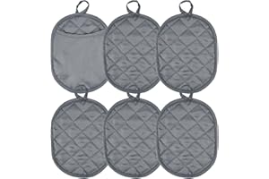 KYYGKY set da 6 pezzi Presine Cucina Grige Presine Guanti Forno Alta Temperatura Resistenti Al Calore 160℉ Guanti Da Forno Cucina Presine da Cucina Grigio per Cucinare Aiuto da Cucina 22 * 17CM