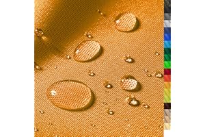 1buy3 "Monaco Tessuto Impermeabile di Poliestere | 1000cm x 160cm | Colonna d' Acqua di 12.000 mm | Colore 08 | Arancione | Tessuto di Poliestere Largo 160cm al Metro Impermeabile Esterno
