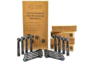 Humble Earth Głowice do szczoteczek do zębów z włosiem węglowym, kompatybilne z szczoteczką do zębów Oral-B (16 sztuk)