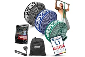 ‎ACTIVEVIKINGS ActiveVikings® Pull-Up Stoff Fitnessbänder - Perfekt für Muskelaufbau - Fitnessband Klimmzugbänder Widerstandsbänder