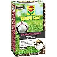Compo SAAT Strapazier-Rasen, Spezielle Rasensaat-Mischung mit wirkaktivem Keimbeschleuniger, 1 kg, 50 m²