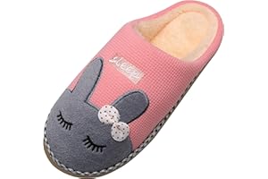 Saguaro® Pantofole invernali in cotone felpato caldo morbido pantofole morbide Home antiscivolo con cartoon per uomo e donna