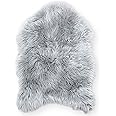 Teppich Wölkchen Alfombra de imitación de Piel de Cordero | Salón Dormitorio Deco | Piel de Oveja como Colcha, cojín de Asien