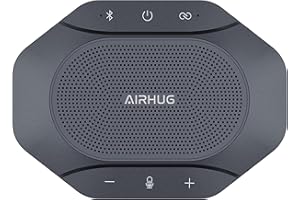 AIRHUG Bluetooth Lautsprecher Mikrofon - USB Konferenzlautsprecher - Tragbar für Home Office - USB-C Plug-and-Play