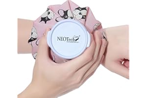 NEOtech Care - Sacca per ghiaccio - coperchio superiore a vite per cold pack - riutilizzabile e flessibile (Bulldog rosa, 12cm)