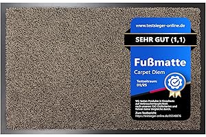 ‎CARPET DIEM Carpet Diem Green Business Schmutzfangmatte 120 x 180 Beige-schwarz | Fußmatte innen & außen in Geschäfts-Kunden Qualität für Beste Funktionalität und Haltbarkeit