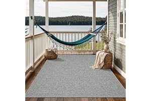 the carpet Calgary - robusto tappeto per esterni, resistente alle intemperie e ai raggi UV, per balcone, terrazza, giardino d'inverno o cucina e sala da pranzo, 120x160 cm, Grigio