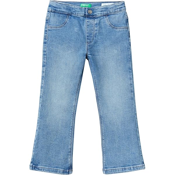 Pantalon Jogger Denim Élastique United Colors Of Benetton - Taille Regular, Cordon De Serrage - Mixte, Tissu Recyclé